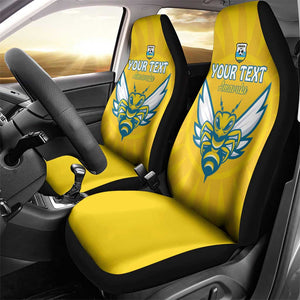 Custom Afro Rwanda Football Car Seat Cover Go Wasps