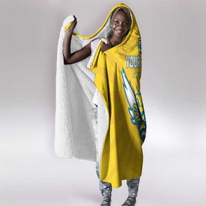 Custom Afro Rwanda Football Hooded Blanket Go Wasps