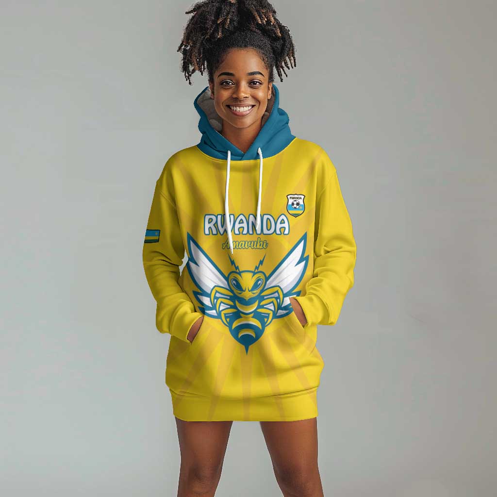 Custom Afro Rwanda Football Hoodie Dress Go Wasps