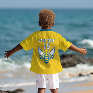 Custom Afro Rwanda Football Kid Hawaiian Shirt Go Wasps