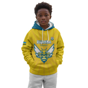 Custom Afro Rwanda Football Kid Hoodie Go Wasps