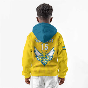 Custom Afro Rwanda Football Kid Hoodie Go Wasps