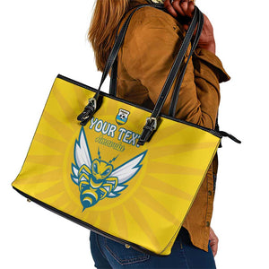 Custom Afro Rwanda Football Leather Tote Bag Go Wasps