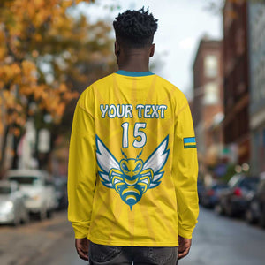 Custom Afro Rwanda Football Long Sleeve Shirt Go Wasps