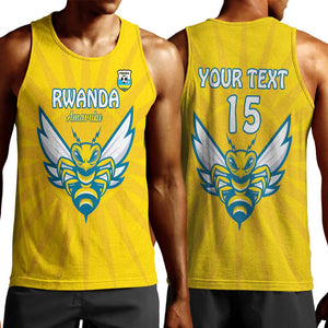 Custom Afro Rwanda Football Men Tank Top Go Wasps