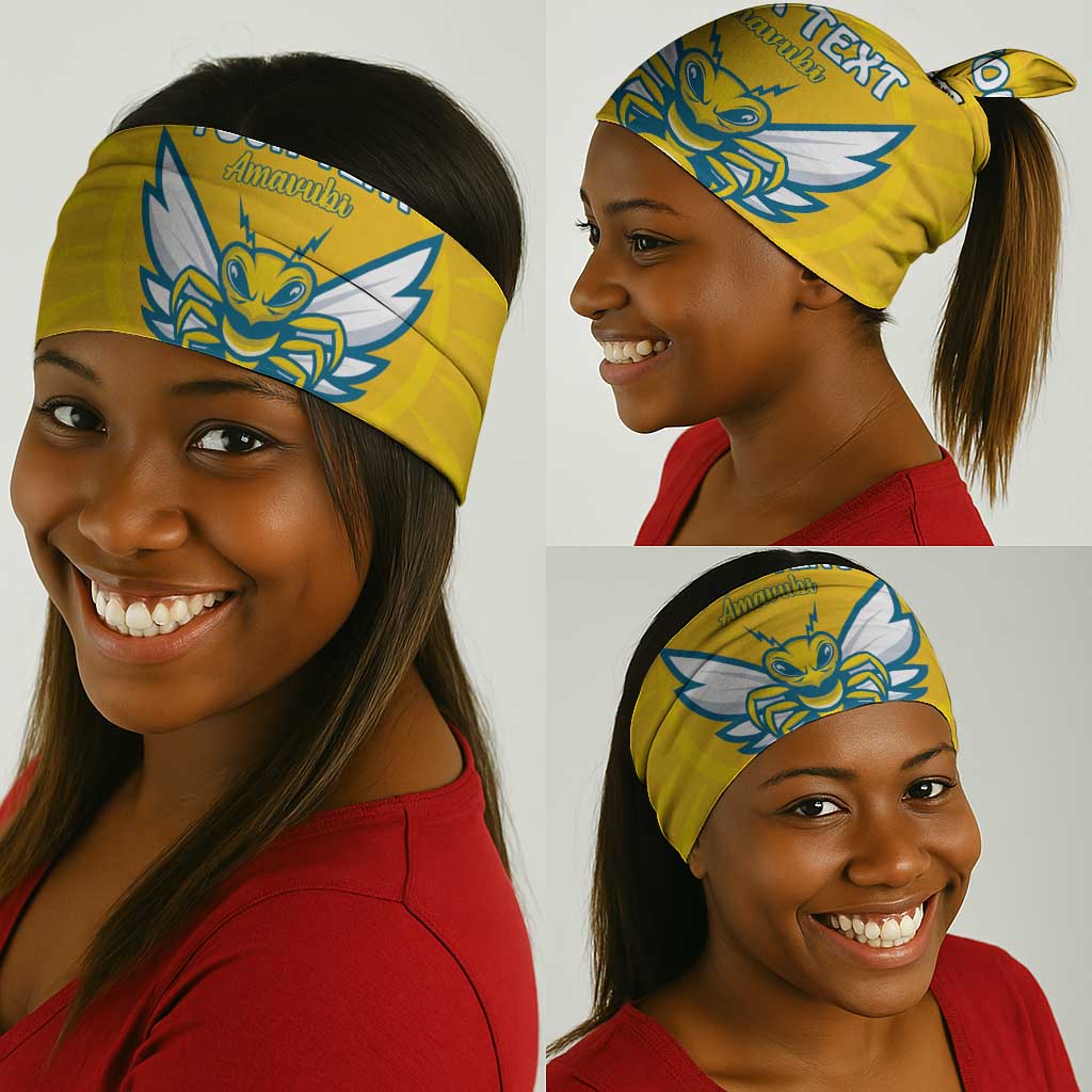 Custom Afro Rwanda Football Neck Gaiter Go Wasps LT15