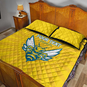 Custom Afro Rwanda Football Quilt Bed Set Go Wasps