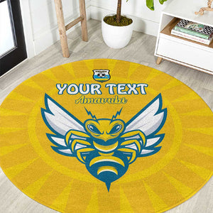 Custom Afro Rwanda Football Round Carpet Go Wasps