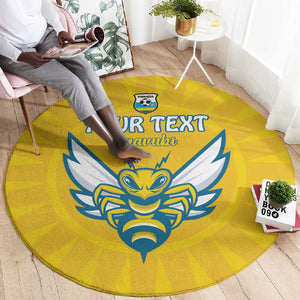 Custom Afro Rwanda Football Round Carpet Go Wasps