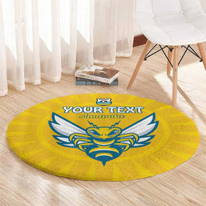 Custom Afro Rwanda Football Round Carpet Go Wasps