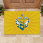 Custom Afro Rwanda Football Rubber Doormat Go Wasps