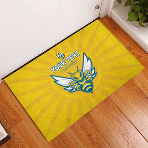 Custom Afro Rwanda Football Rubber Doormat Go Wasps