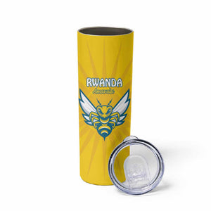 Custom Afro Rwanda Football Skinny Tumbler Go Wasps