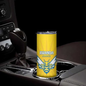 Custom Afro Rwanda Football Skinny Tumbler Go Wasps