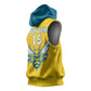 Custom Afro Rwanda Football Sleeveless Hoodie Go Wasps - African Pride