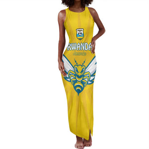 Custom Afro Rwanda Football Tank Maxi Dress Go Wasps