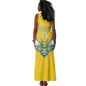 Custom Afro Rwanda Football Tank Maxi Dress Go Wasps