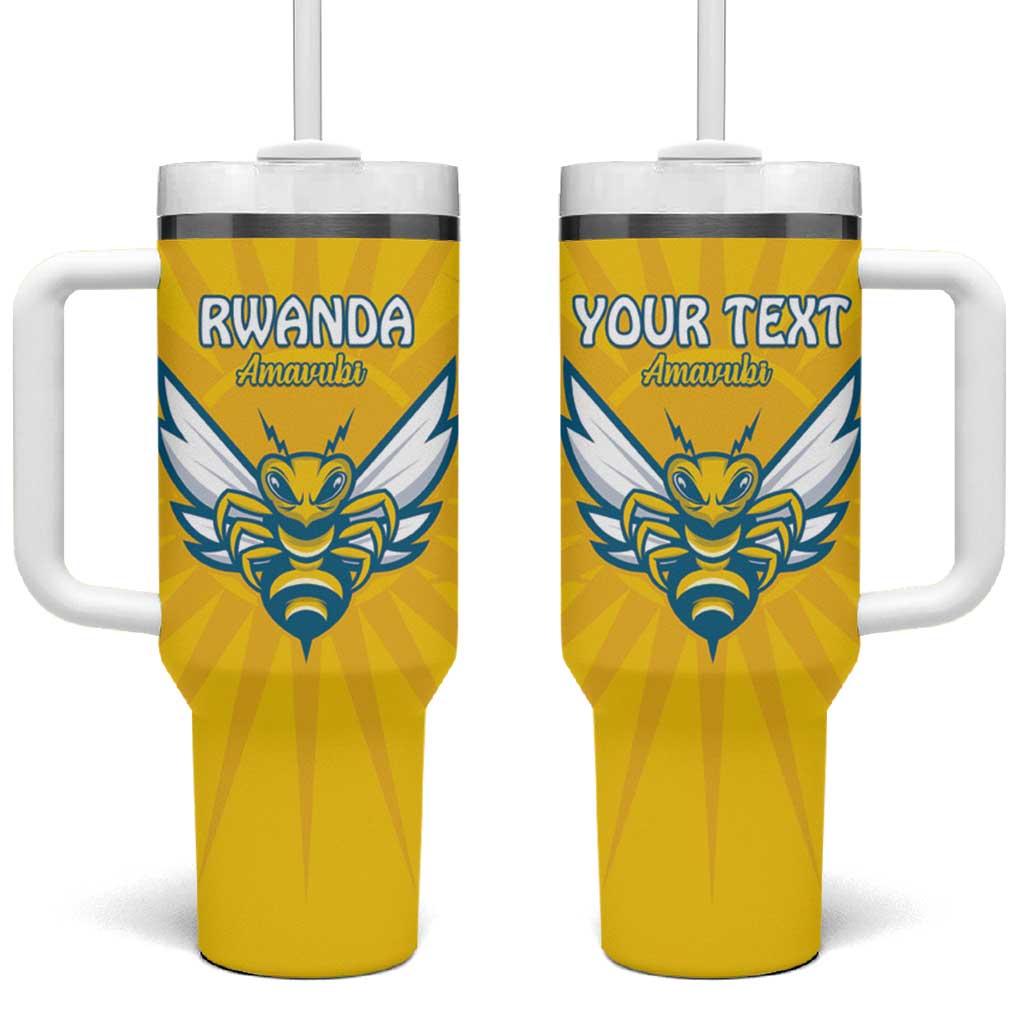 Custom Afro Rwanda Football Tumbler With Handle Go Wasps