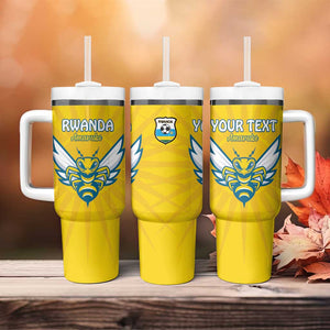 Custom Afro Rwanda Football Tumbler With Handle Go Wasps