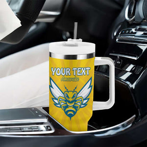 Custom Afro Rwanda Football Tumbler With Handle Go Wasps