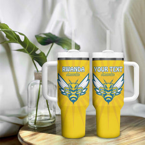 Custom Afro Rwanda Football Tumbler With Handle Go Wasps