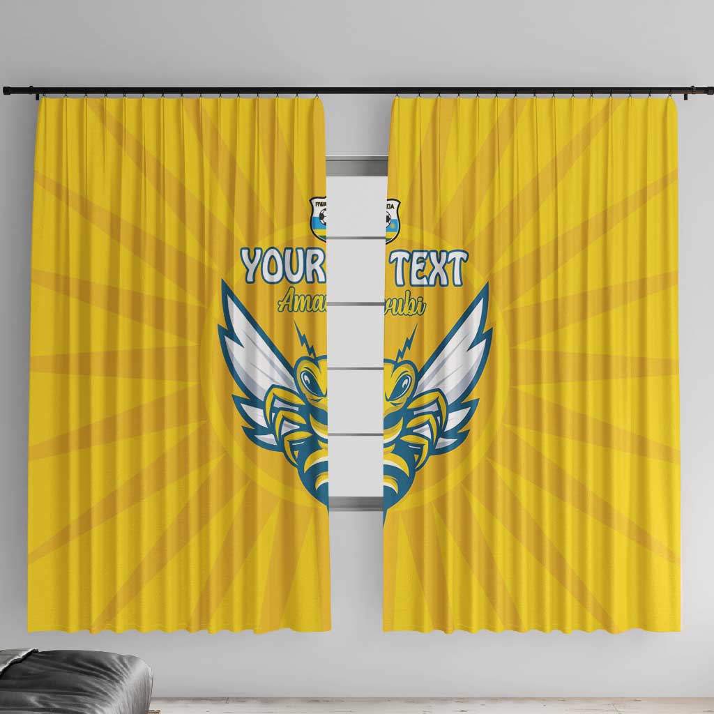 Custom Afro Rwanda Football Window Curtain Go Wasps