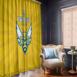 Custom Afro Rwanda Football Window Curtain Go Wasps