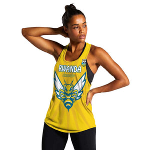 Custom Afro Rwanda Football Women Racerback Tank Go Wasps