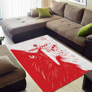 Custom Tunisia Football Area Rug Go Champions