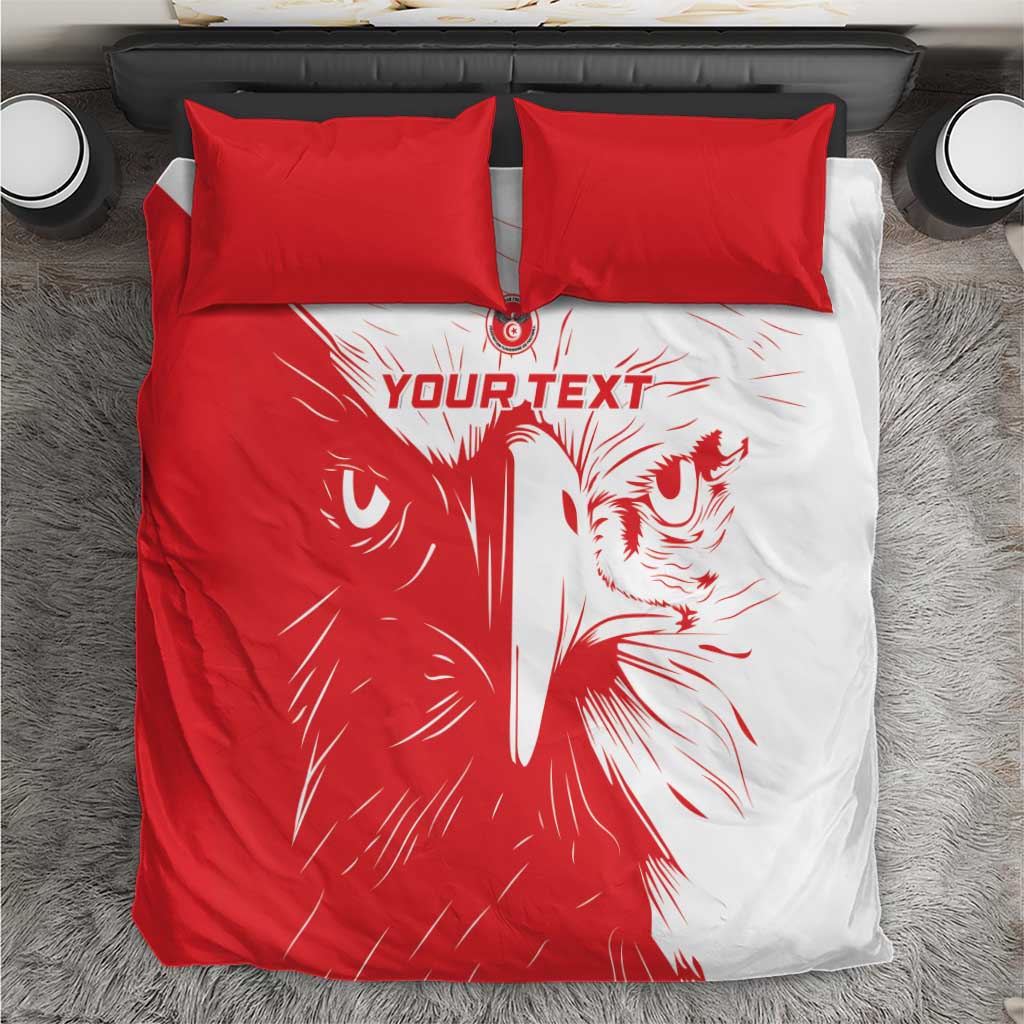 Custom Tunisia Football Bedding Set Go Champions