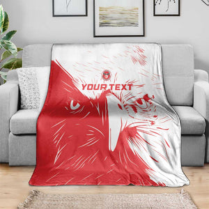 Custom Tunisia Football Blanket Go Champions