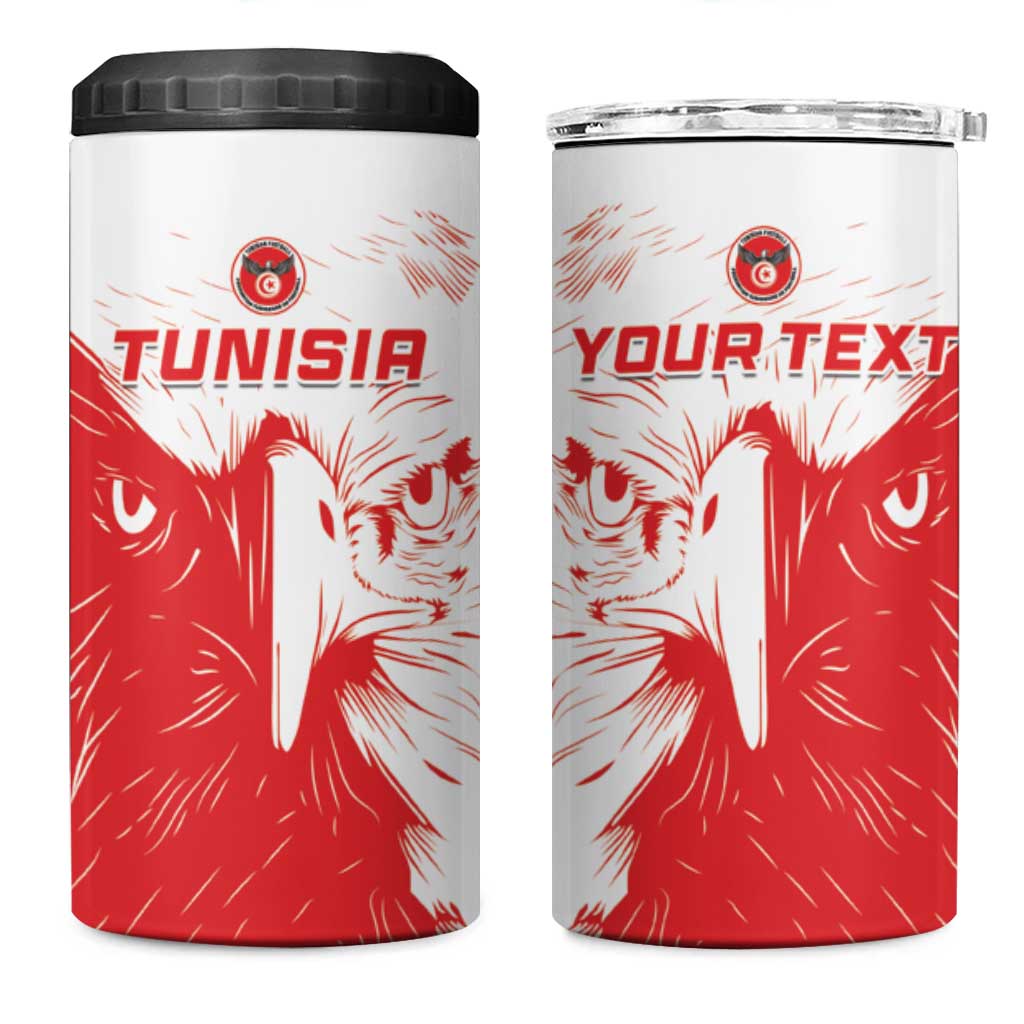 Custom Tunisia Football 4 in 1 Can Cooler Tumbler Go Champions