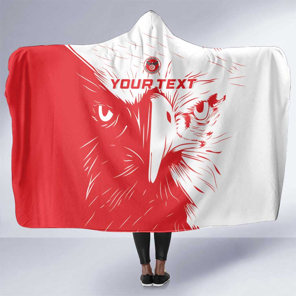 Custom Tunisia Football Hooded Blanket Go Champions