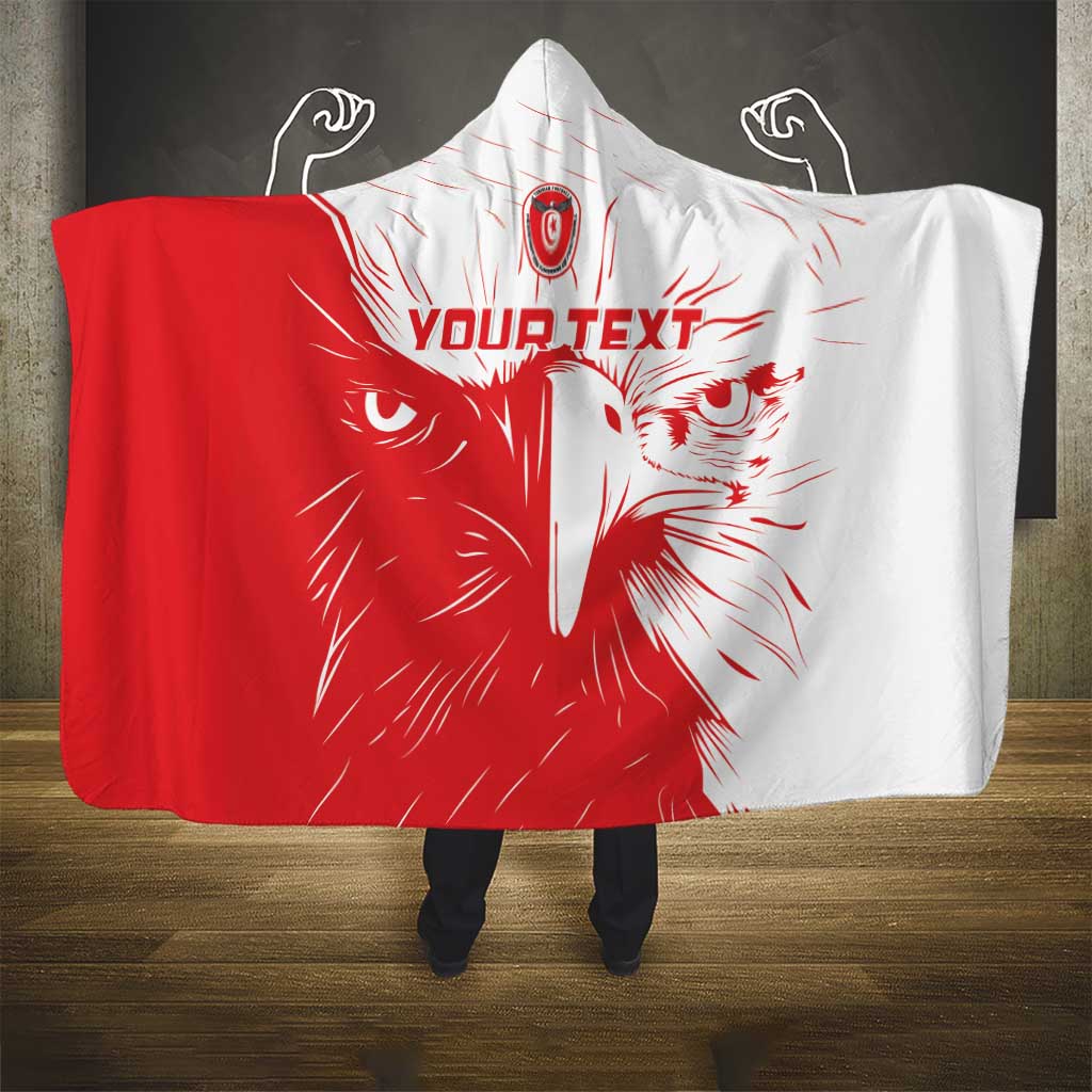 Custom Tunisia Football Hooded Blanket Go Champions