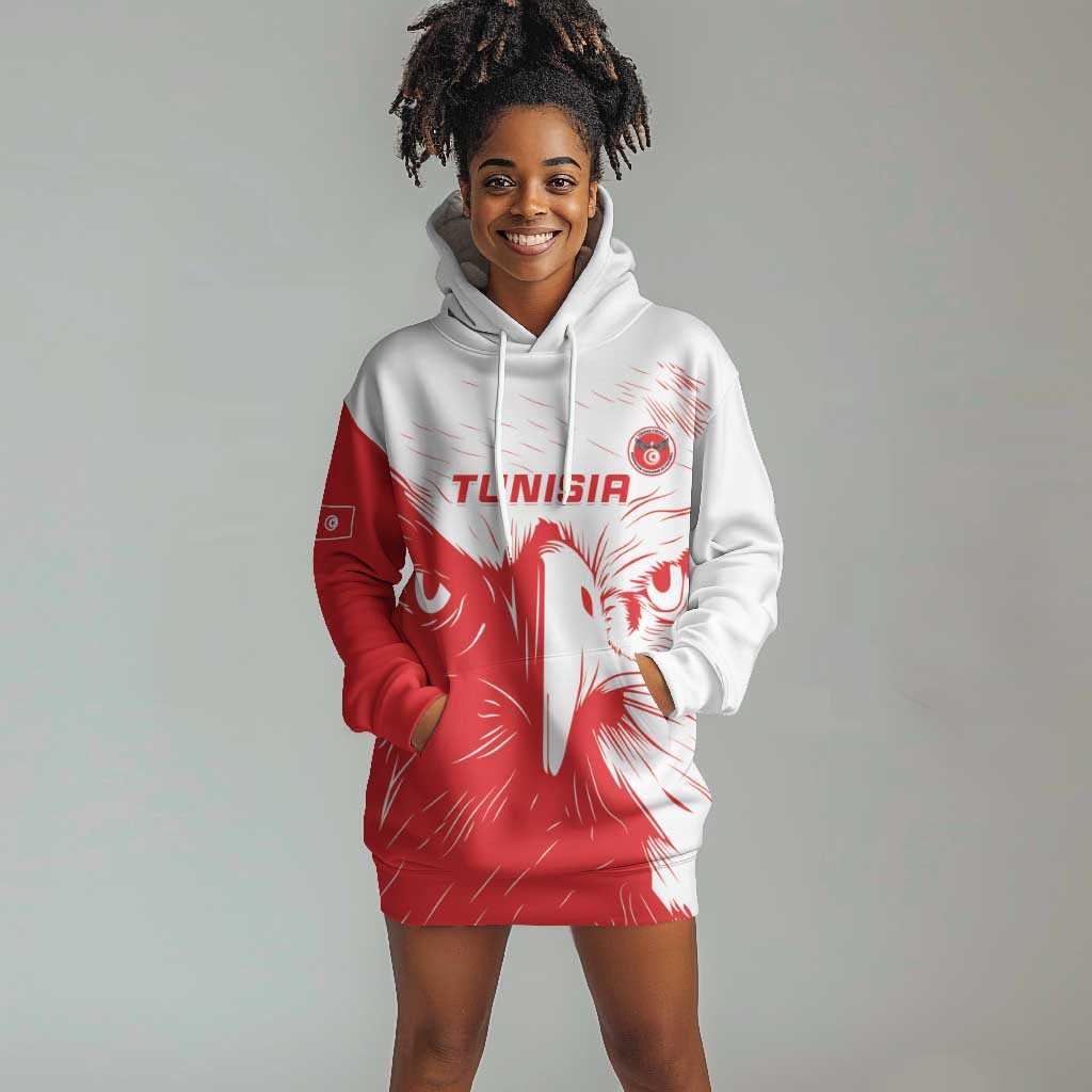 Custom Tunisia Football Hoodie Dress Go Champions