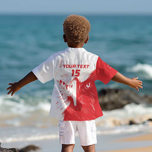 Custom Tunisia Football Kid Hawaiian Shirt Go Champions