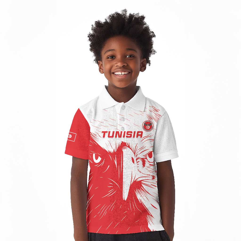 Custom Tunisia Football Kid Polo Shirt Go Champions