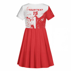 Custom Tunisia Football Kid Short Sleeve Dress Go Champions