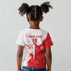 Custom Tunisia Football Kid T shirt Go Champions