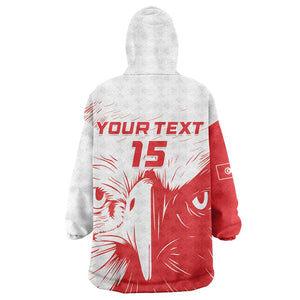 Custom Tunisia Football Kid Wearable Blanket Hoodie Go Champions