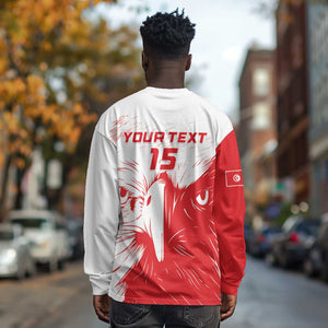 Custom Tunisia Football Long Sleeve Shirt Go Champions