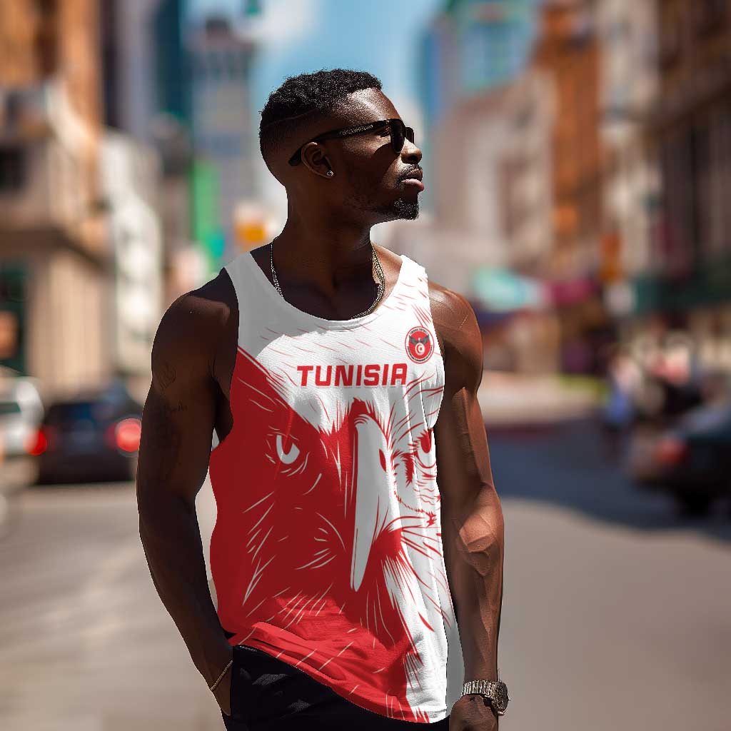 Custom Tunisia Football Men Tank Top Go Champions