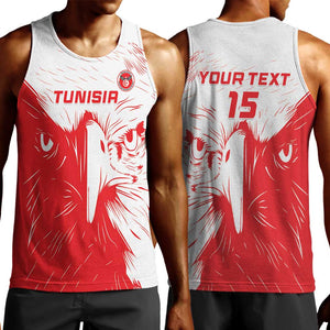 Custom Tunisia Football Men Tank Top Go Champions