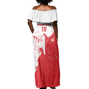 Custom Tunisia Football Off Shoulder Maxi Dress Go Champions