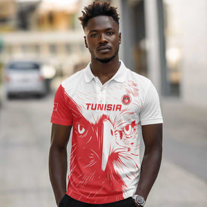 Custom Tunisia Football Polo Shirt Go Champions