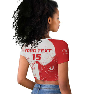 Custom Tunisia Football Raglan Cropped T shirt Go Champions