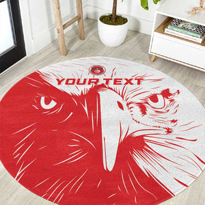 Custom Tunisia Football Round Carpet Go Champions