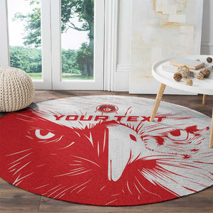 Custom Tunisia Football Round Carpet Go Champions