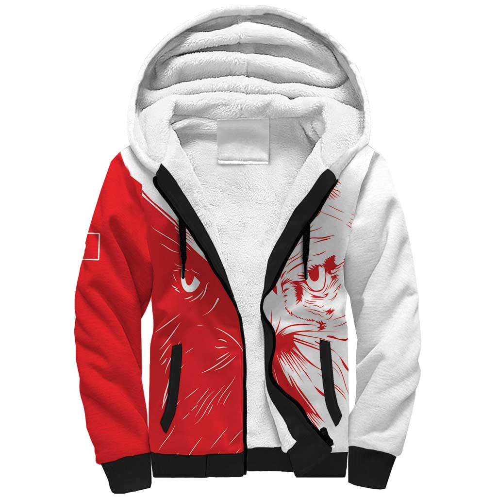 Custom Tunisia Football Sherpa Hoodie Go Champions