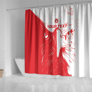 Custom Tunisia Football Shower Curtain Go Champions